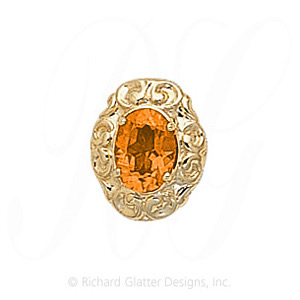 GS178 CIT - 14 Karat Gold Citrine Slide 